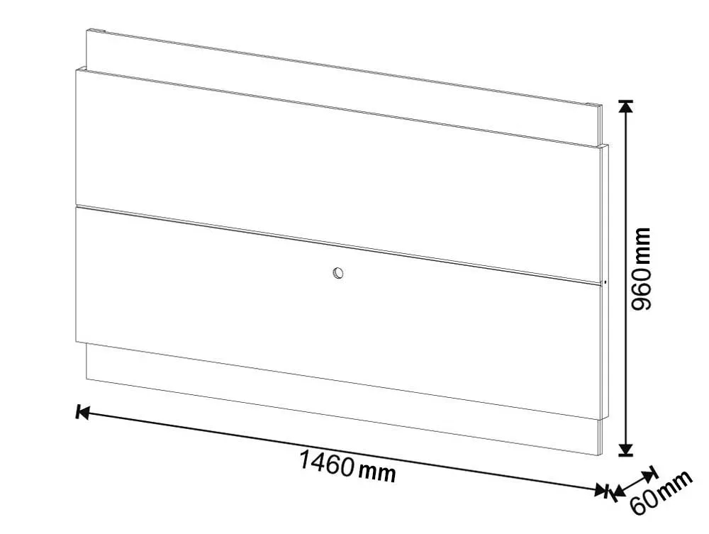 Rack com Painel Classic 2G 1.4 Preto - Imcal Móveis
