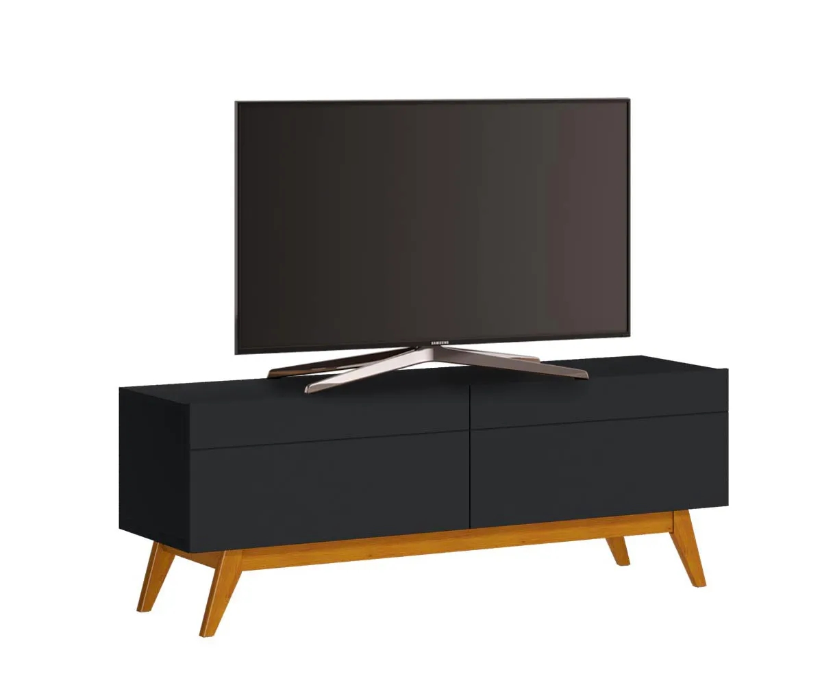 Rack com Painel Classic 2G 1.4 Preto - Imcal Móveis