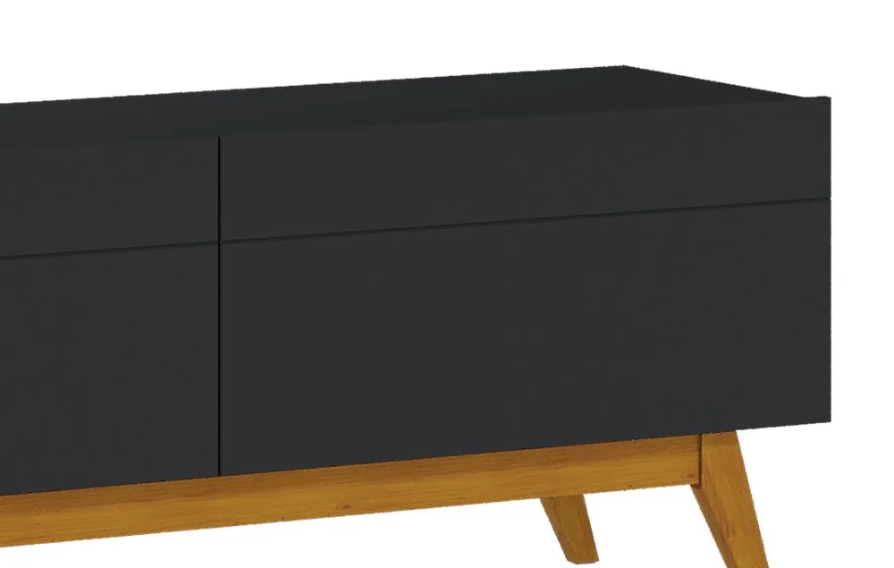 Rack com Painel Classic 2G 1.4 Preto - Imcal Móveis