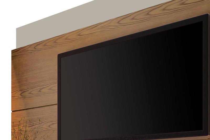 Rack com Painel Classic 2G 1.8 Freijó com Off White - Imcal Móveis