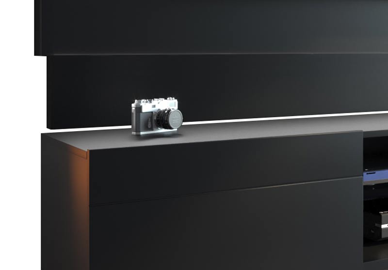 Rack com Painel Classic 2G 1.8 Preto - Imcal Moveis