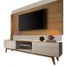 Rack com Painel Classic 2G 2.2 Freijó com Off White - Imcal Móveis