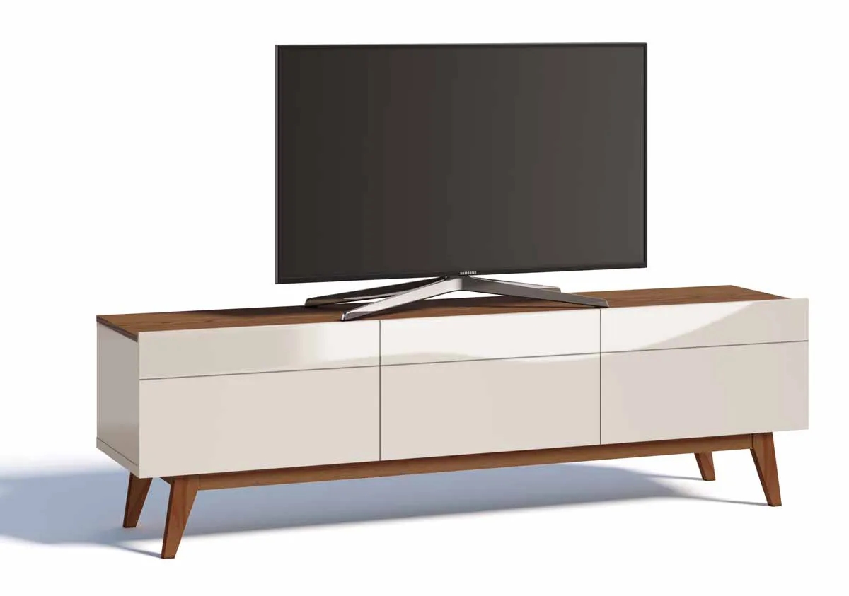 Rack com Painel Classic 3G 1.8 Freijó com Off White - Imcal Móveis