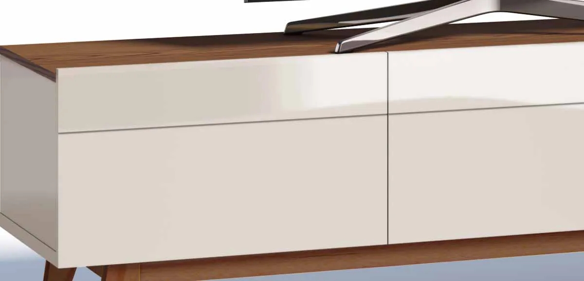 Rack com Painel Classic 3G 1.8 Freijó com Off White - Imcal Móveis