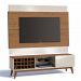 Rack com Painel Classic AD 1.8 Freijó com Off White - Imcal Móveis