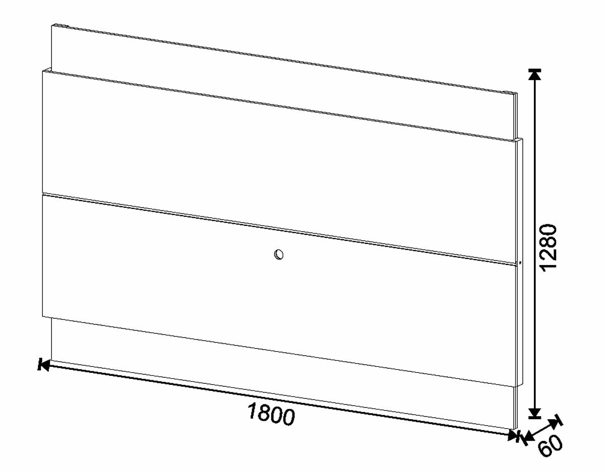 Rack com Painel Para TV 55 Polegadas Branco Classic 3G 1.8 - Imcal Móveis