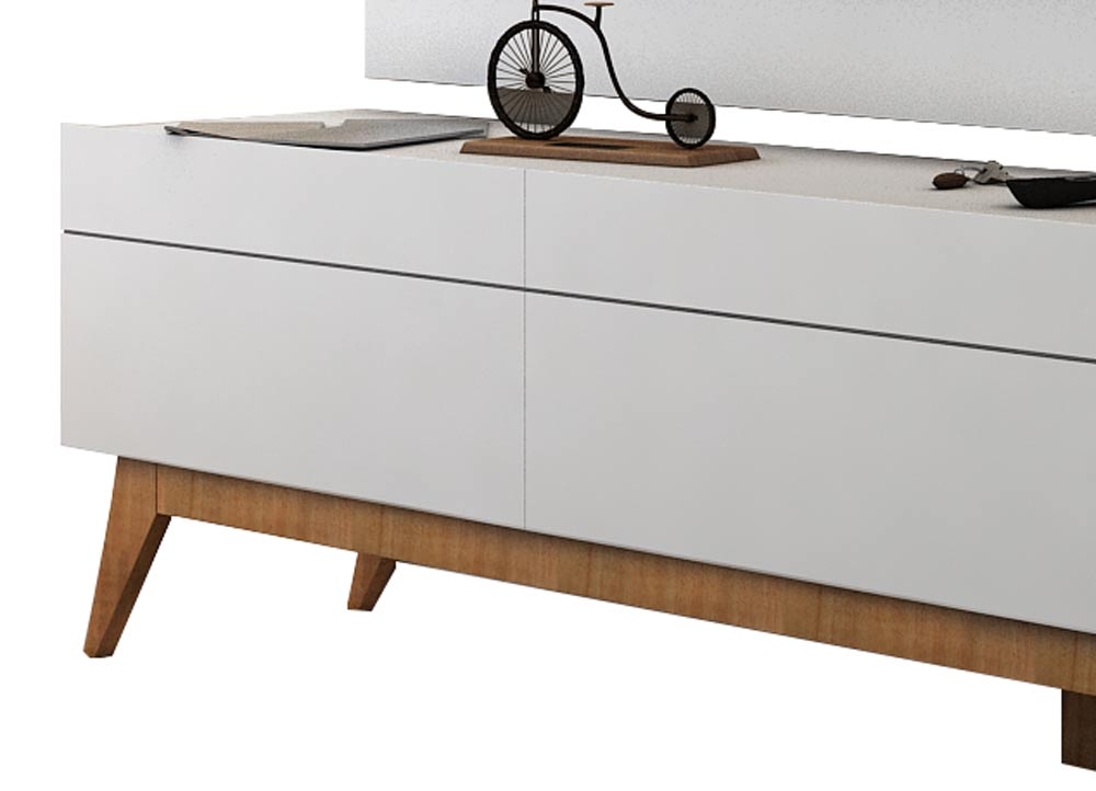 Rack com Painel Para TV 60 Polegadas Branco Classic 3G 2.2 - Imcal Móveis
