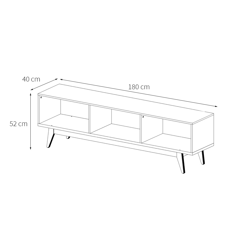 Rack com Painel para TV até 60 Polegadas Classic Off White com Freijó Touch 180 cm