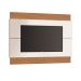 Rack com Painel para TV até 60 Polegadas Classic Off White com Freijó Touch 180 cm