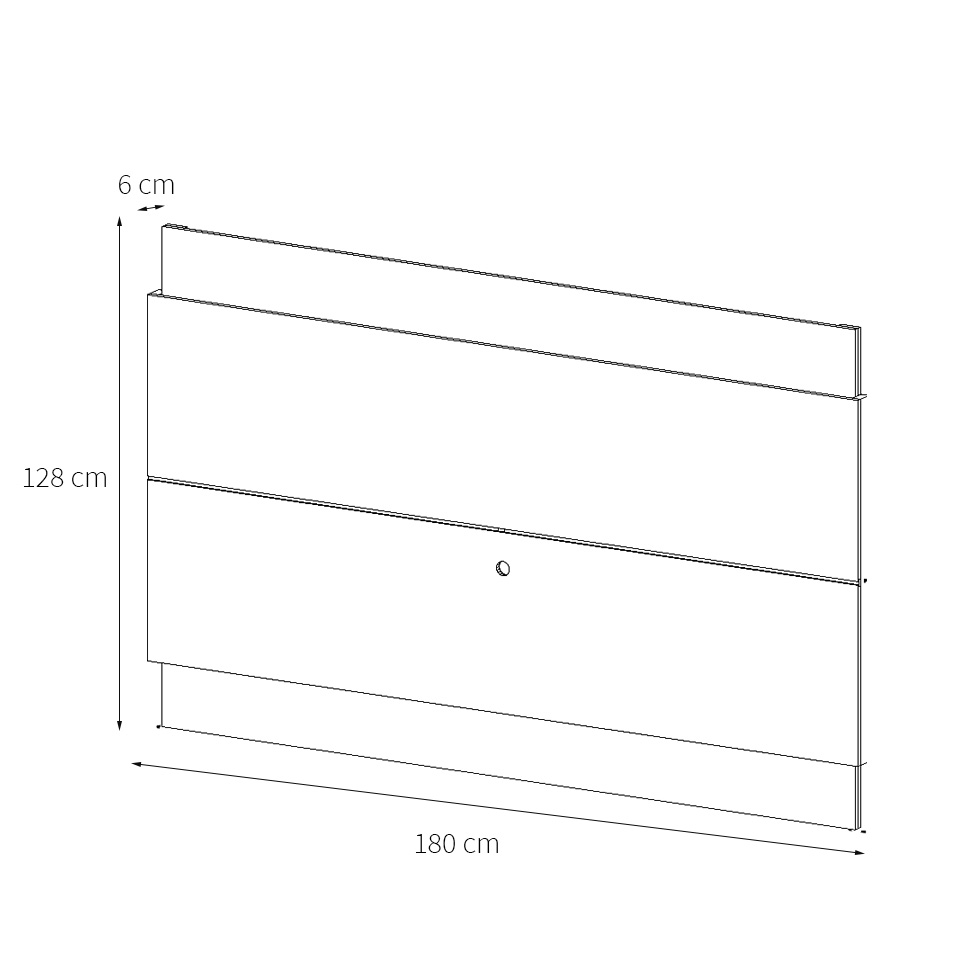 Rack com Painel para TV até 60 Polegadas Classic Off White com Freijó Touch 180 cm