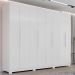 Guarda Roupa MDP 8 Portas 4 Gavetas 8 Pés Branco