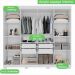 Guarda Roupa MDP 8 Portas 4 Gavetas 8 Pés Branco