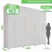 Guarda Roupa MDP 8 Portas 4 Gavetas 8 Pés Branco