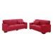 Conjunto Sofá 2 e 3 Lugares Manuela Vermelho Império Estofados