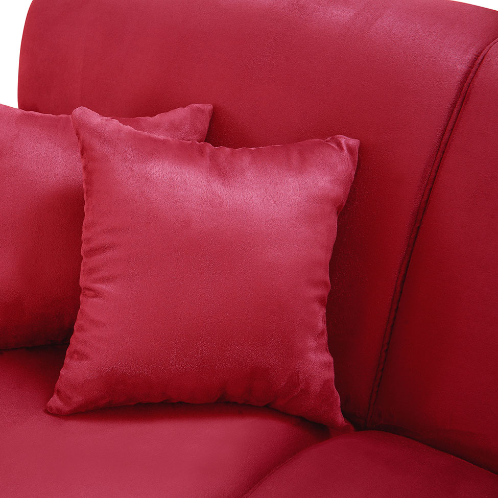 Conjunto Sofá 2 e 3 Lugares Manuela Vermelho Império Estofados