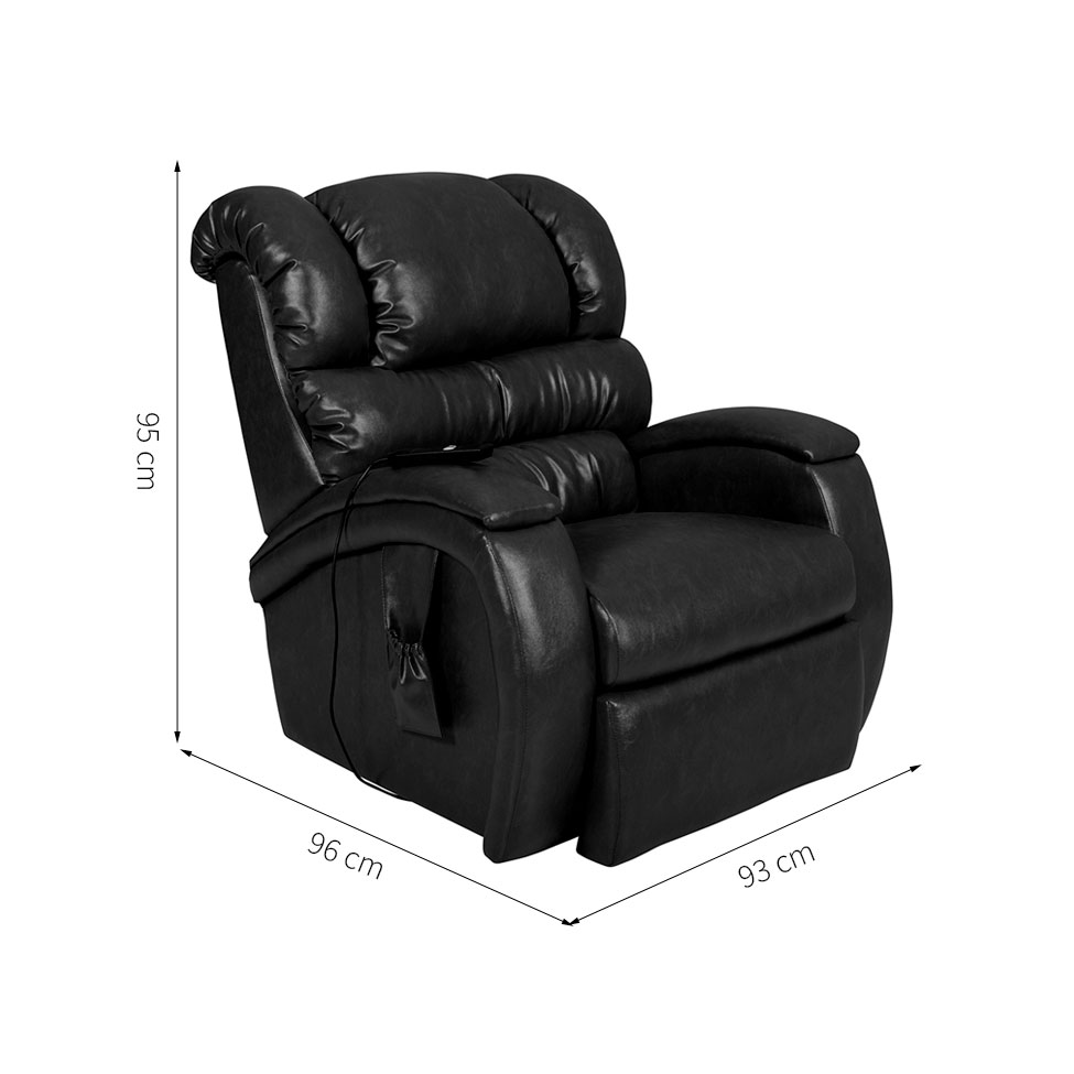 Poltrona Reclinável Motorizada Imperial Preta