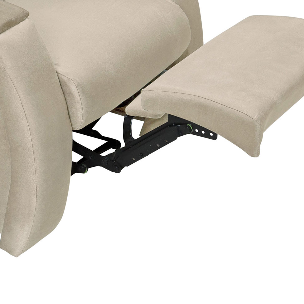Poltrona Reclinável Motorizada Imperial Suede Areia