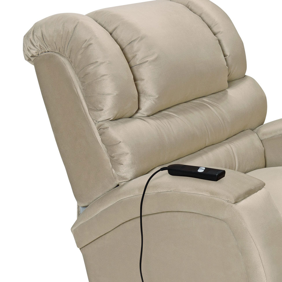 Poltrona Reclinável Motorizada Imperial Suede Areia