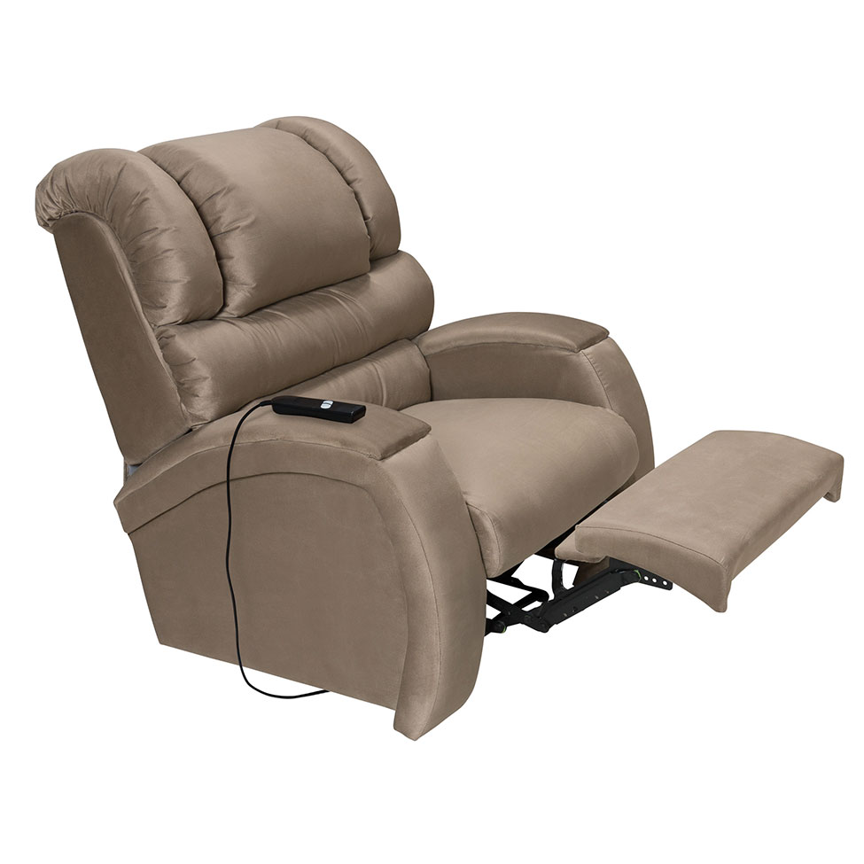 Poltrona Reclinável Motorizada Imperial Suede Chocolate