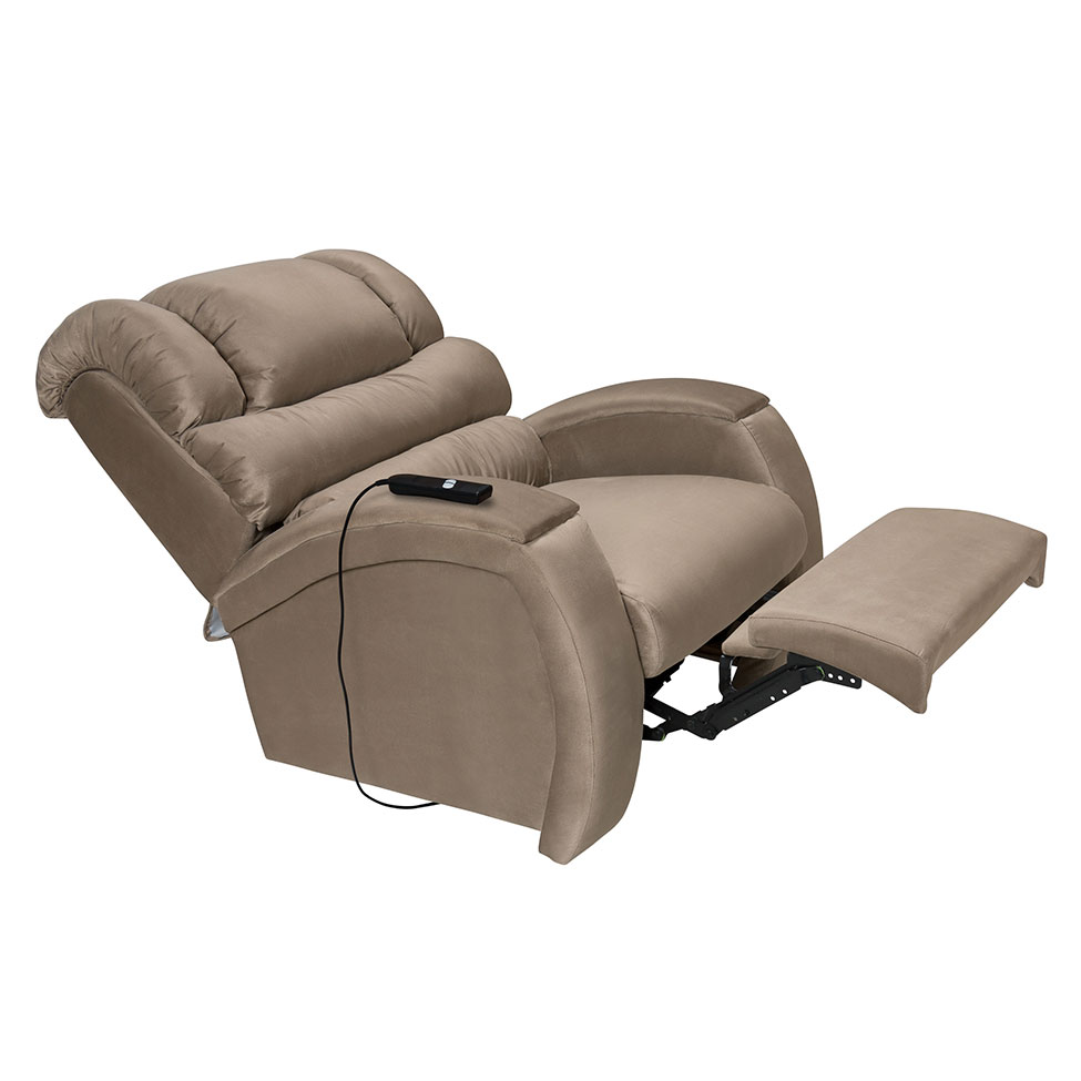 Poltrona Reclinável Motorizada Imperial Suede Chocolate