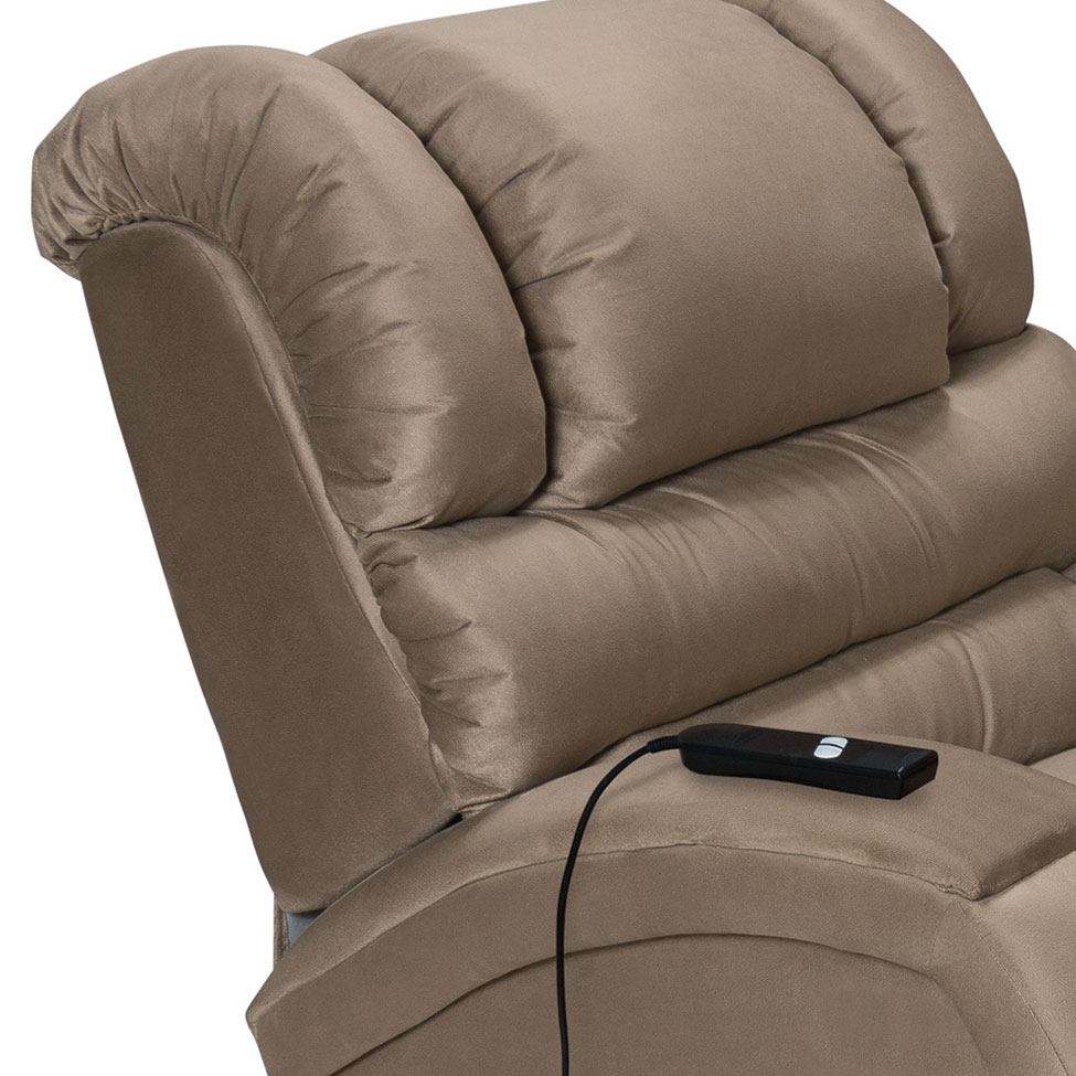 Poltrona Reclinável Motorizada Imperial Suede Chocolate