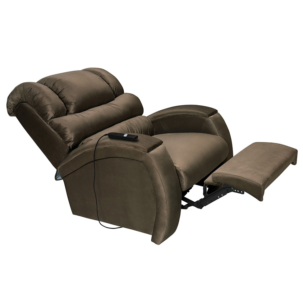 Poltrona Reclinável Motorizada Imperial Suede Marrom
