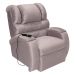 Poltrona Reclinável Motorizada Imperial Suede Marrom Claro