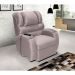 Poltrona Reclinável Motorizada Imperial Suede Marrom Claro