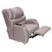 Poltrona Reclinável Motorizada Imperial Suede Marrom Claro