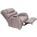Poltrona Reclinável Motorizada Imperial Suede Marrom Claro