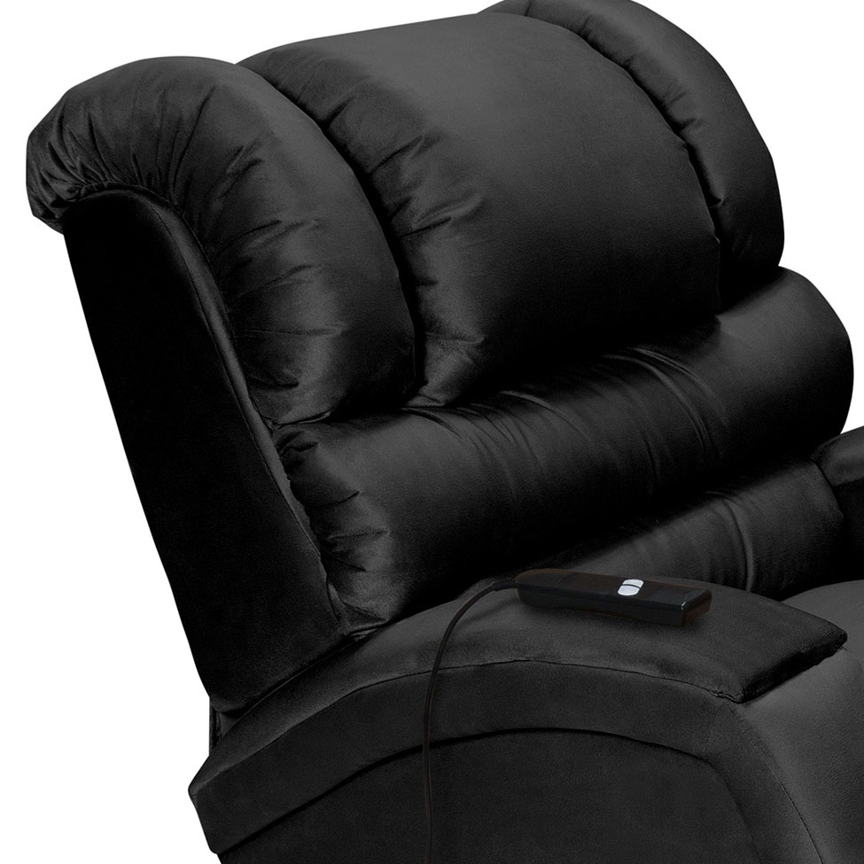 Poltrona Reclinável Motorizada Imperial Suede Preta