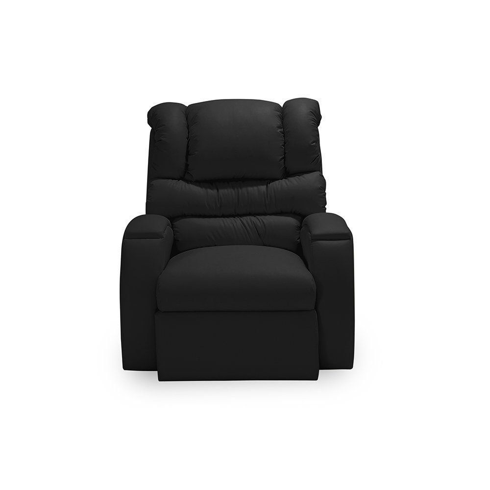 Poltrona do Papai Imperial Reclinável Corano Preto - Império Estofados