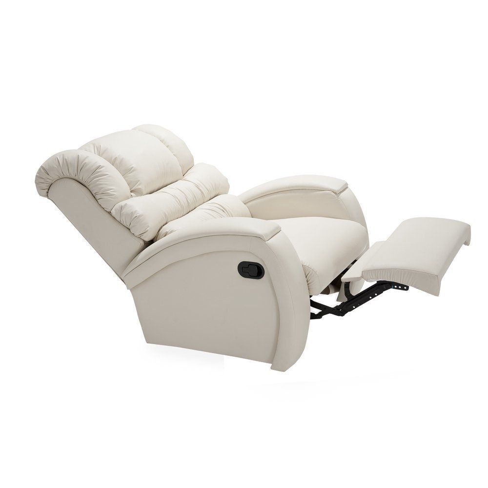 Poltrona do Papai Reclinável Zero Wall com Gatilho Oasis PU Sintético Bege - Gran Belo