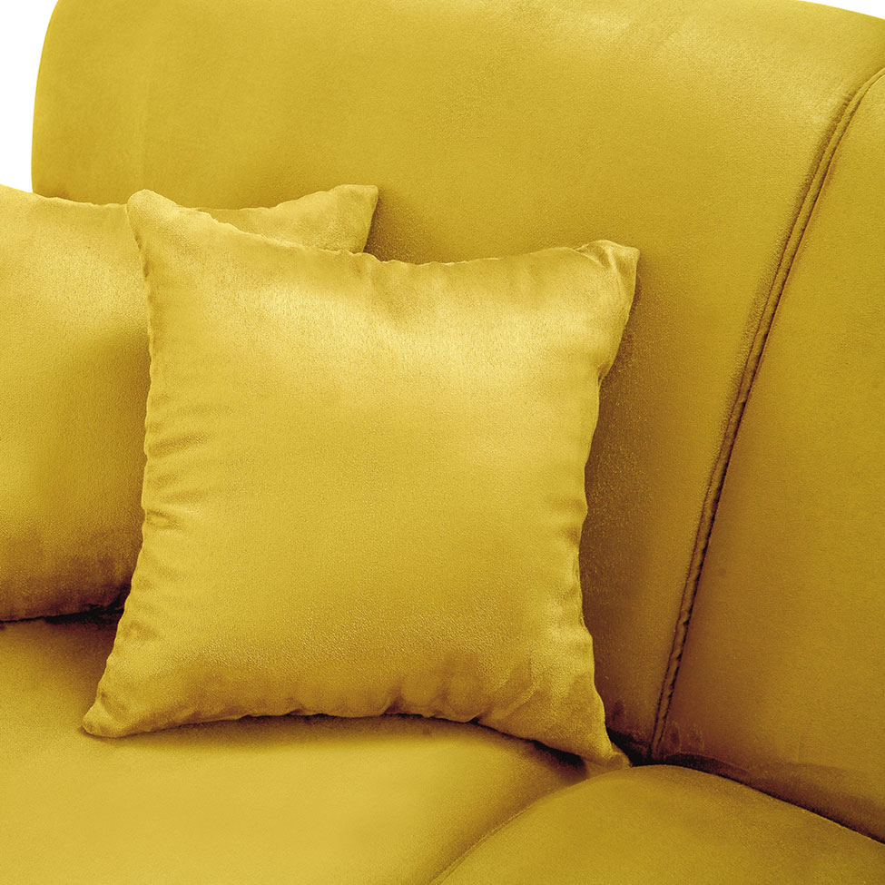 Sofá 2 Lugares Manuela Suede Amarelo