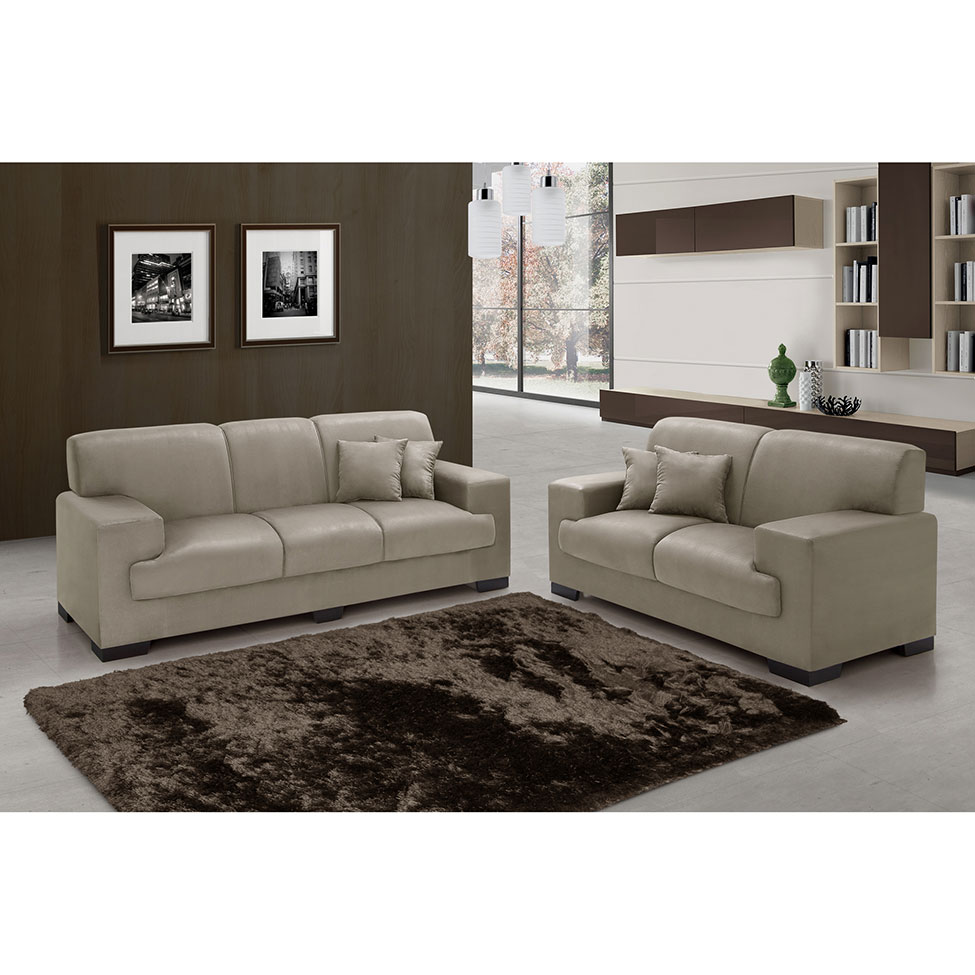 Sofá 2 Lugares Manuela Suede Chocolate Império Estofados