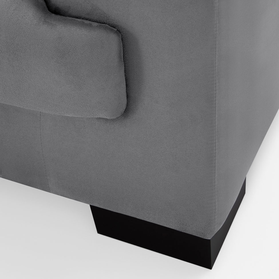 Sofá 2 Lugares Manuela Suede Cinza Império Estofados