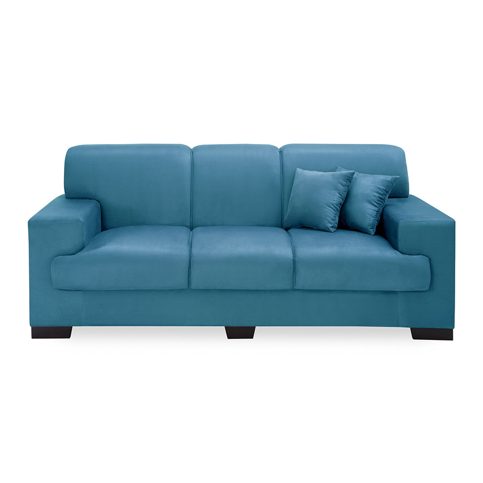 Sofá 3 Lugares Manuela Suede Azul