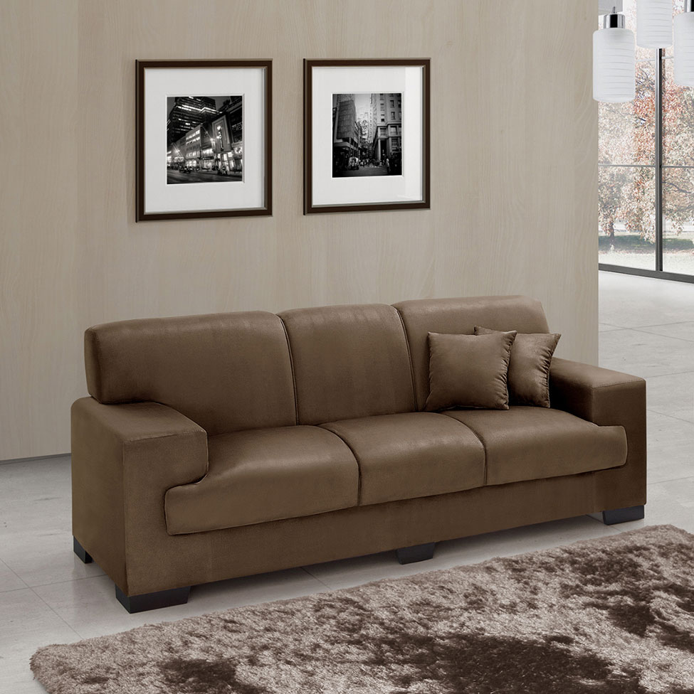 Sofá 3 Lugares Manuela Suede Marrom