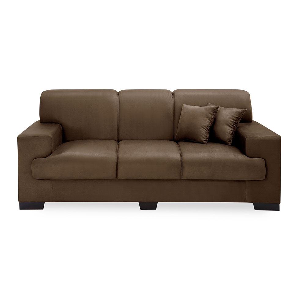 Sofá 3 Lugares Manuela Suede Marrom