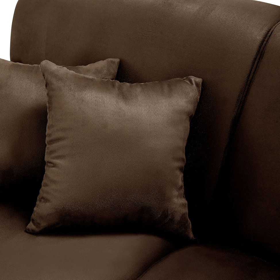 Sofá 3 Lugares Manuela Suede Marrom