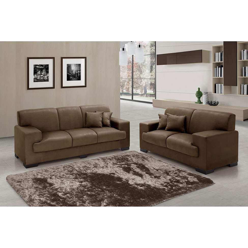 Sofá 3 Lugares Manuela Suede Marrom