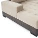 Sofá 3 Lugares Patrícia com Chaise Esquerdo Suede Areia