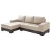 Sofá 3 Lugares Patrícia com Chaise Esquerdo Suede Areia