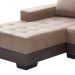 Sofá 3 Lugares Patrícia com Chaise Esquerdo Suede Chocolate