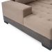 Sofá 3 Lugares Patrícia com Chaise Esquerdo Suede Chocolate