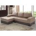 Sofá 3 Lugares Patrícia com Chaise Esquerdo Suede Chocolate