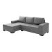Sofá 3 Lugares Patrícia com Chaise Esquerdo Suede Liso Cinza