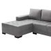 Sofá 3 Lugares Patrícia com Chaise Esquerdo Suede Liso Cinza