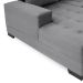 Sofá 3 Lugares Patrícia com Chaise Esquerdo Suede Liso Cinza