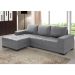 Sofá 3 Lugares Patrícia com Chaise Esquerdo Suede Liso Cinza